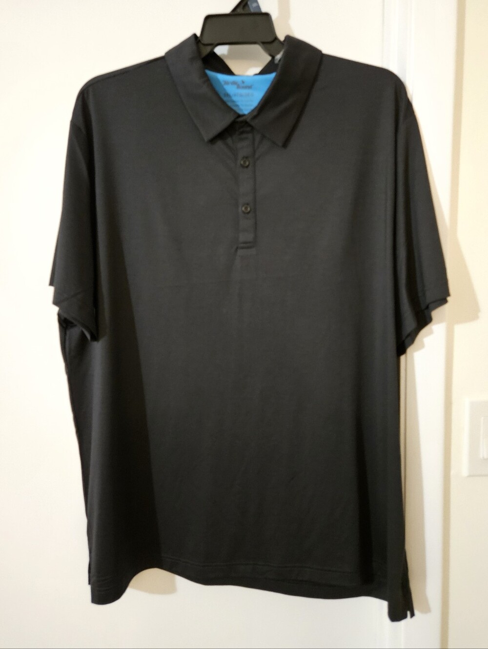Birdie Bound Mens 3XL Golf Polo Shirt Solid Black Performance UPF50 NWT(ish)